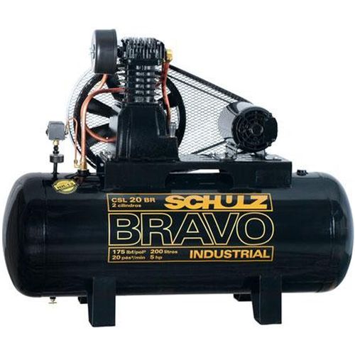 Compressor de Ar Bravo 20 Pés 200L 5Hp Schulz CSL20BR/200