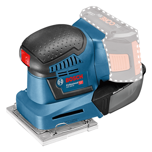 Lixadeira Orbital à Bateria Baretool Bosch GSS 18V-10 SB