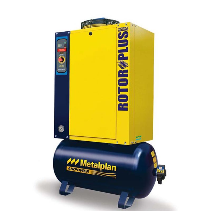 Compressor-de-Ar-Parafuso-Rotor-Plus-R10-Metalplan---10HP-C--Gabinete-Acustico