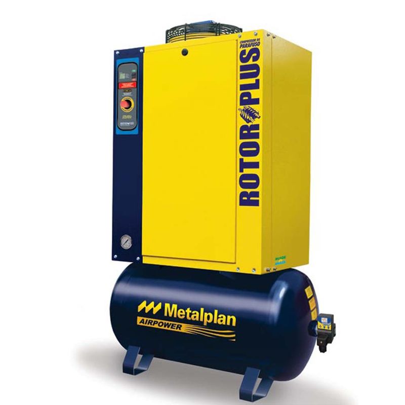 Compressor-de-Ar-Parafuso-Rotor-Plus-R15-Metalplan---15HP-C--Gabinete-Acustico