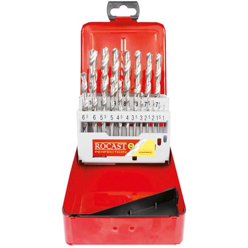Jogo de Broca para Metal HSS Amatools Rocast Din 338 -  25 Peças