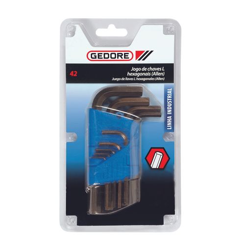 Jogo de Chave Hexagonal 1,5 a 10mm Gedore 9 peças - 012103