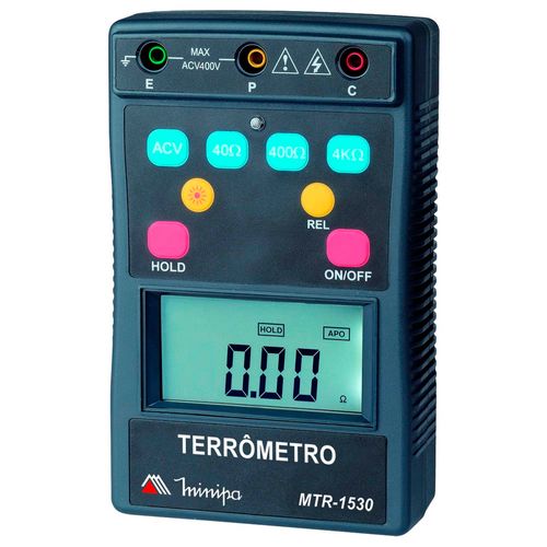 Terrômetro Digital Portátil MINIPA MTR-1530 CAT IV 400V