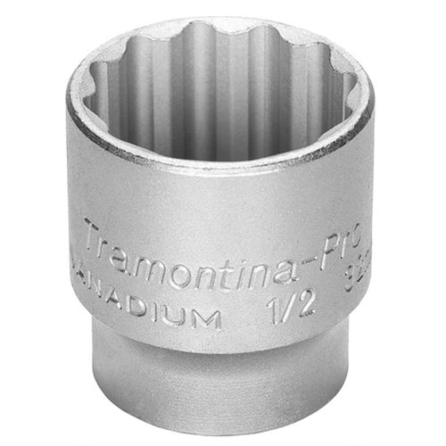 Soquete Estriado Encaixe 1/2" 28MM Tramontina 44833128