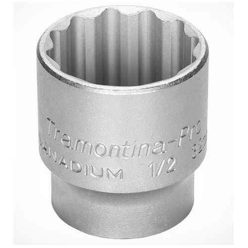 Soquete Estriado Encaixe 1/2" 23MM Tramontina 44833123