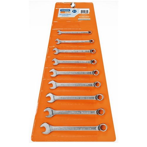 Jogo de Chave Combinada 1/4" a 3/4" Tramontina 9 peças - 44670209