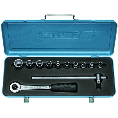 Jogo de Soquete Estriado 1/2" - 10 a 22mm Gedore 12 peças - 015553