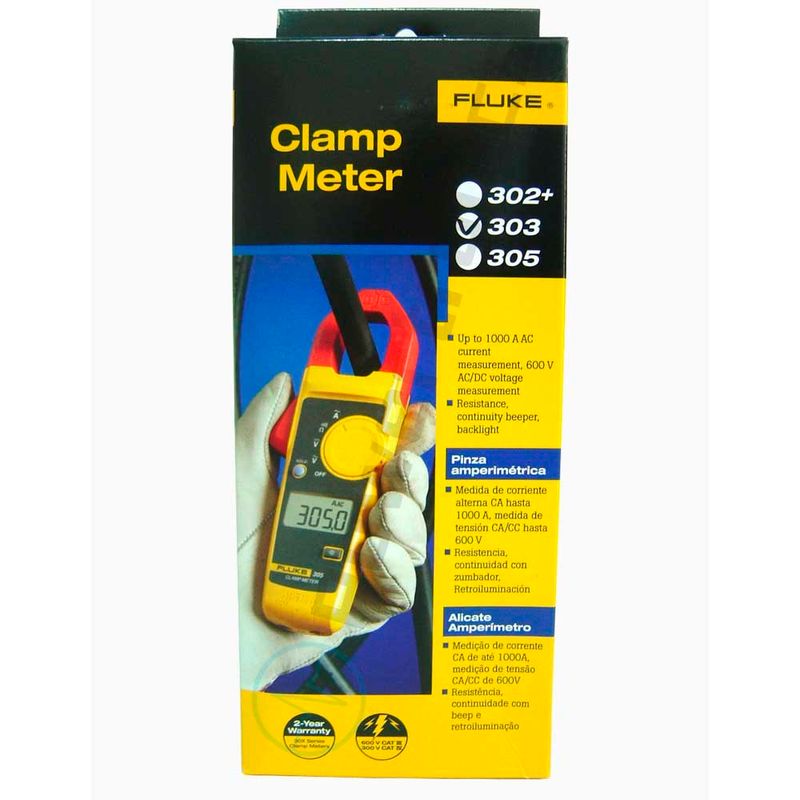 Alicate-Amperimetro-Fluke-303-CATIII-600V