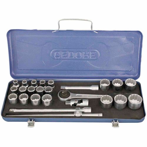 Jogo de Soquete 1/2" - 10 a 32mm Gedore 25 peças - 015557 D19KMU