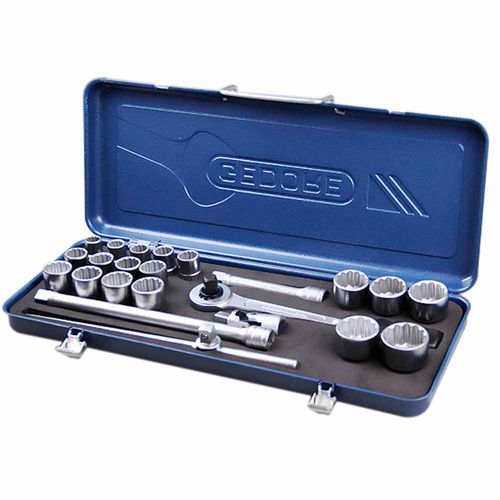 Jogo de Soquete e Acessórios 1/2" - 12 a 32mm Gedore 23 peças D19TMZ