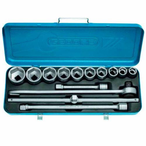 Jogo de Soquetes e Acessórios 3/4" - 22 a 50mm Gedore 14 peças D32EMZ