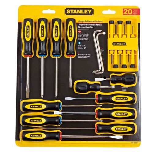 Jogo Chave de Fenda e Philips Stanley 60-220U - 20 Peças
