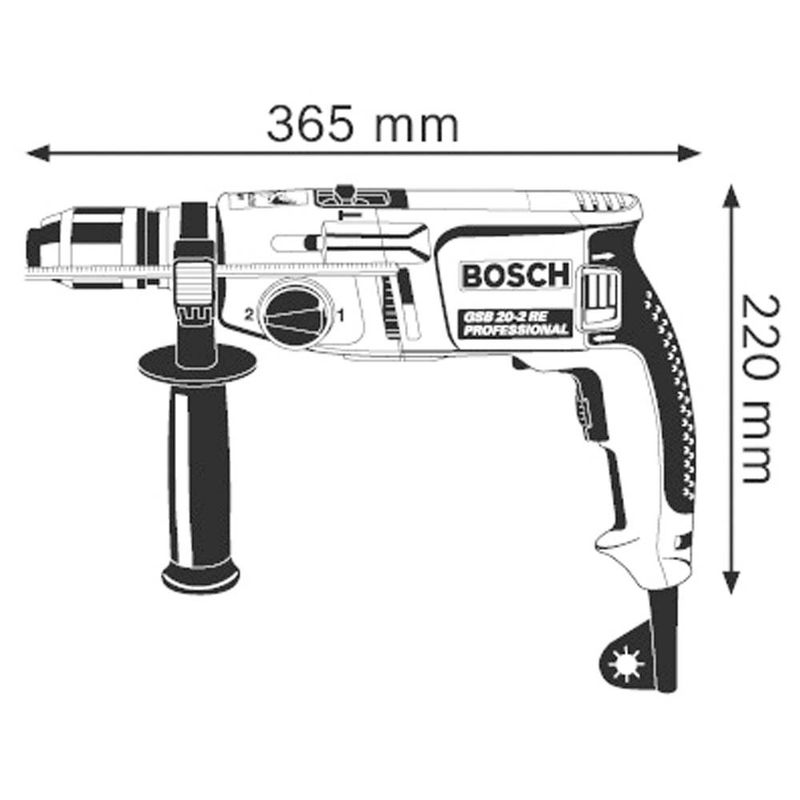 Furadeira De Impacto Bosch GSB 20-2 RE 06011A21E3-000 - ANT Ferramentas