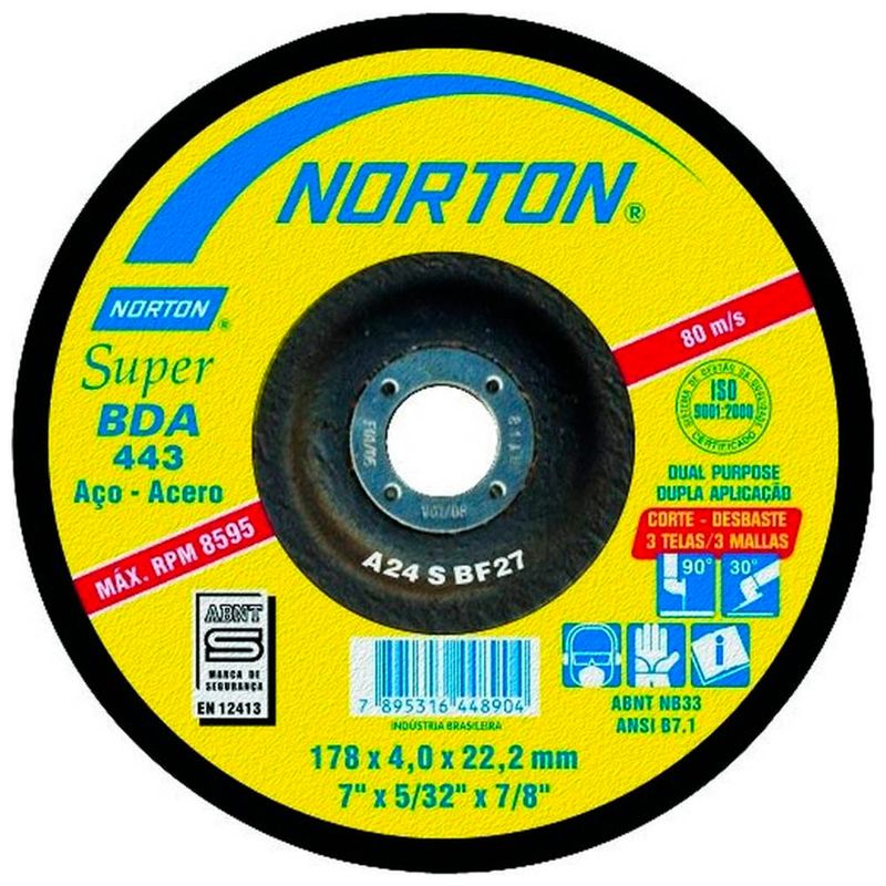 Disco-de-Desbaste-para-Metais-7--BDA-443-Norton-66252841190