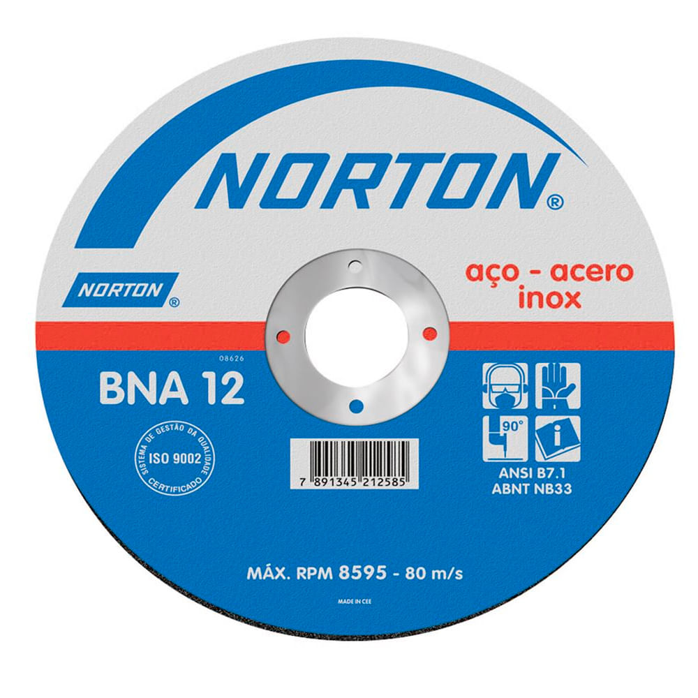 Discos Abrasivos de Corte Inox Omega Norton X-TREME A36V BF42