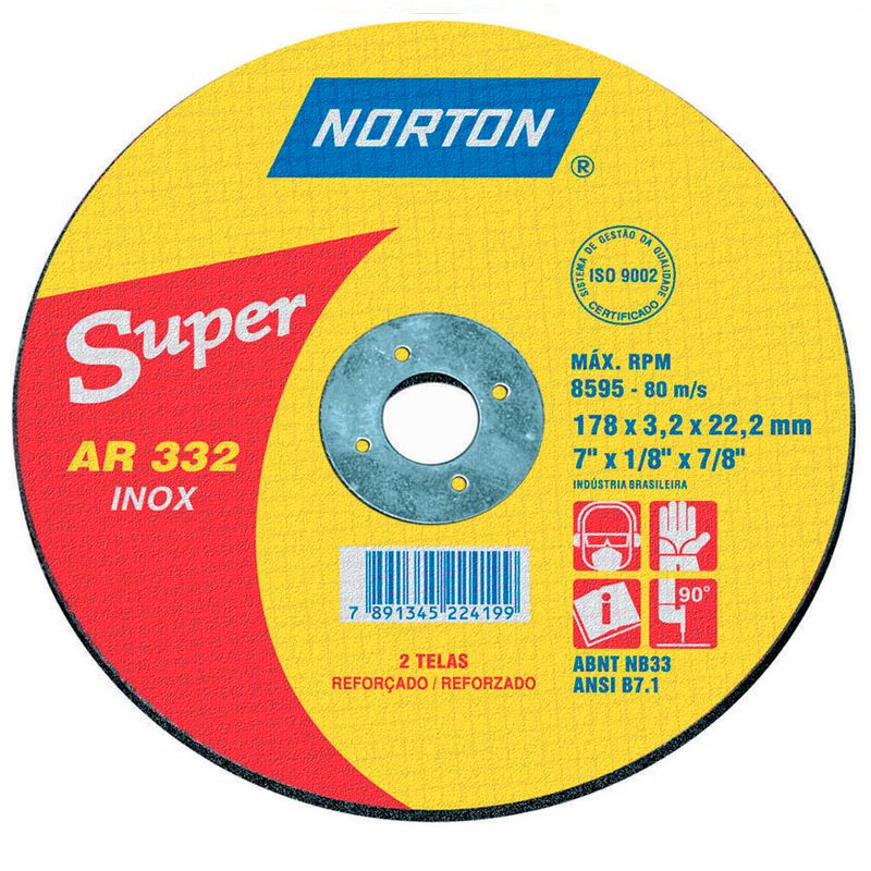 Disco-de-Corte-Norte-Super-Inox-AR332-ant-ferramentas