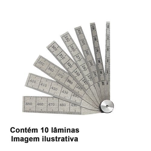 Calibrador Afilado 2 a 12mm 10 Lâminas Starrett 269MA