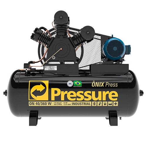Compressor de ar Pressure Ônix ON40360WTF 40pcm 360L 220/380 Trif