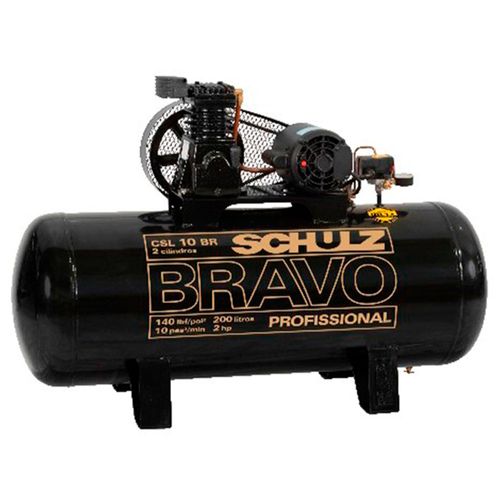 Compressor de Ar Bravo 10 Pés 200L Monofásico Schulz CSL10BR/200