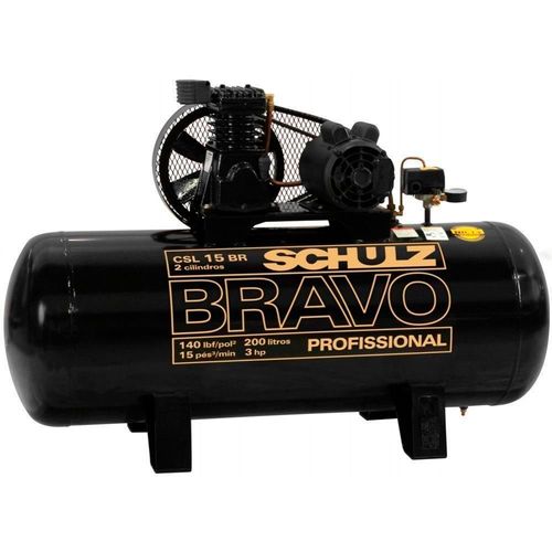 Compressor de Ar 15 Pés 200L Bravo Trifásico Schulz CSL 15BR/200