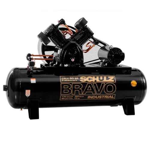 Compressor de Ar Bravo 60 Pés 350L Motor Aberto Schulz CSLV60BR350