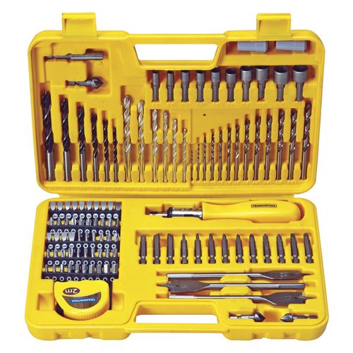 Jogo de Brocas e Ponteiras Tramontina 110 Peças 43145110