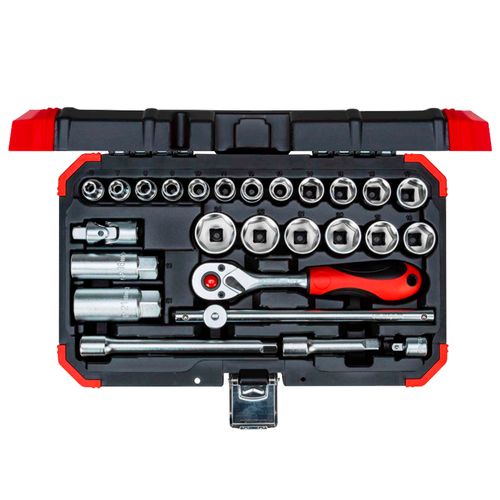 Jogo De Soquete Sextavado 3/8" 6 a 24mm Gedore Red 26 Peças R59003026