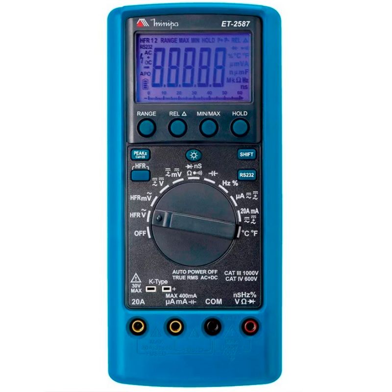 Multimetro-Digital-Minipa-ET-2587-True-RMS---USB---CAT-IV-600V-