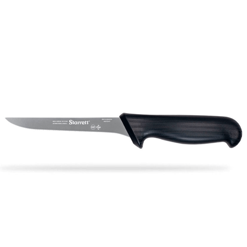 Faca Desossa 15cm Preta Reta Estreita Starrett BKB104-6