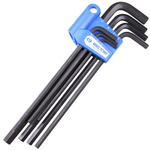 Jogo de Chave Hexagonal Extra Longa 3 a 10mm King Tony 7 Peças 20207MY