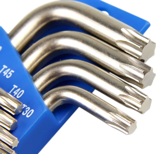 KING TONY Torx-Schlüsselsatz T10 Bis T50 – 9-teiliges Set Aus Legiertem Stahl