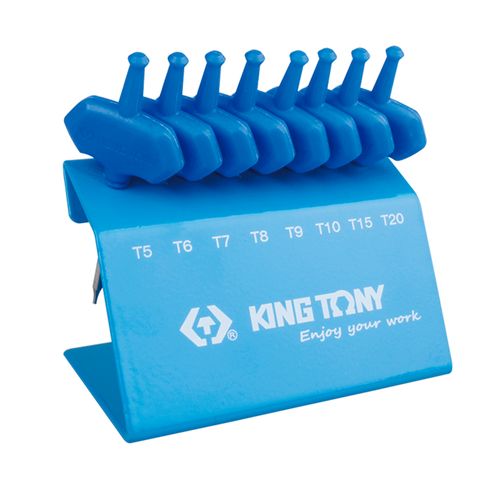 Jogo de Chave Torx Mini Cabo T de T5 a T20 King Tony 8 Peças 23308PR