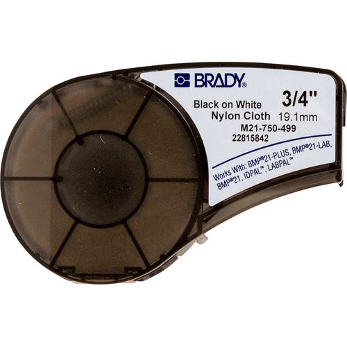 Etiqueta Brady Nylon Preto/Branco 19.1mm M21-750-499