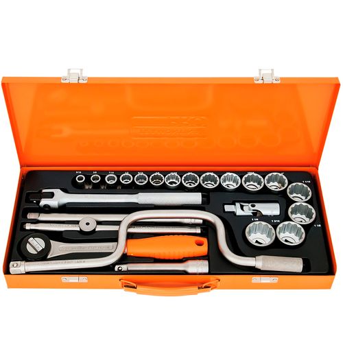 Jogo de Soquete Estriado e Acessórios 1/2" 23 Peças 44834423