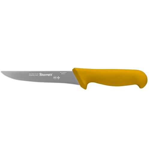 Faca Desossa Lâmina Reta Larga 15cm Amarela Starrett BKY103-6