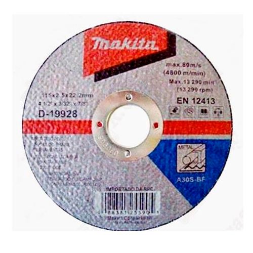 Disco de Corte para Metal Makita 4.1/2" D-19928-10