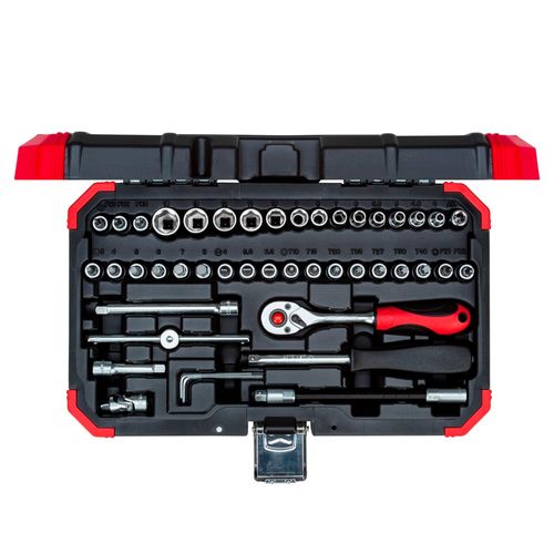 Jogo de Soquete Sextavado 1/4" - 4 a 14mm 46 Peças Gedore Red 3300052