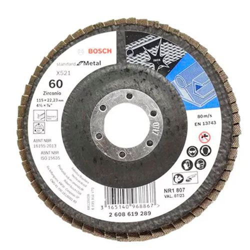Disco Flap para Esmerilhadeira 115mm GR60 Bosch 2608619291