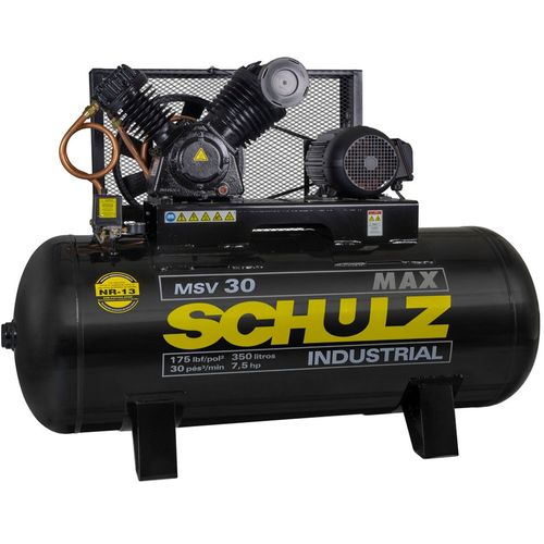 Compressor de Ar Pistão 30 Pés 350L Trifásico Schulz MSV30MAX/350