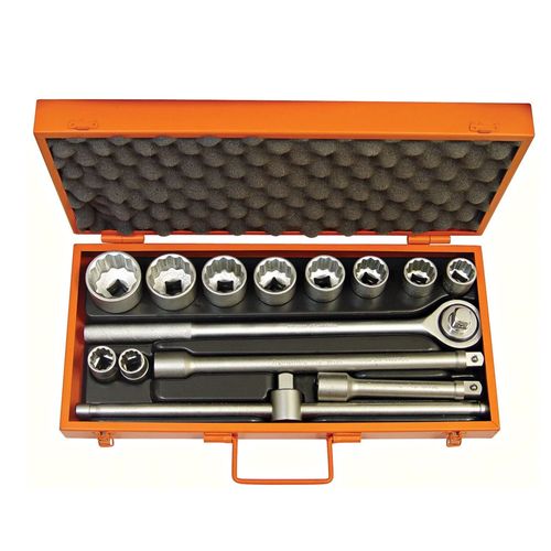 Jogo de Soquete Estriado 3/4" + Acessórios 14 Peças Tramontina 44854414