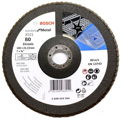 Disco Flap para Metal 7" Grão 80 Bosch