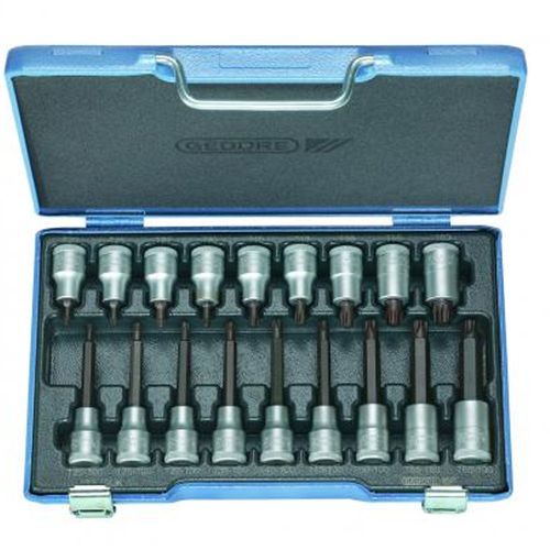 Jogo de Chave Soquete Torx 1/2" T20 a T60 Gedore 18 Peças