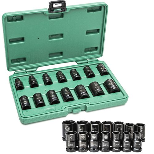 Jogo de Soquete de Impacto 10 a 24mm Sata 14 Peças ST34397T
