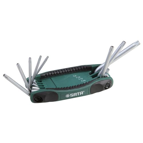 Jogo de Chave Torx T9 a T40 Sata 8 Peças ST09123SJ