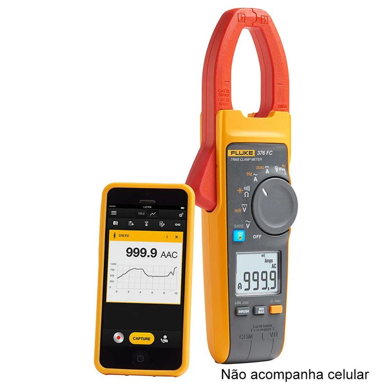 Alicate-Amperimetro-Fluke-376-FC-CA-CC-Fluke-Connect-ant-ferramentas