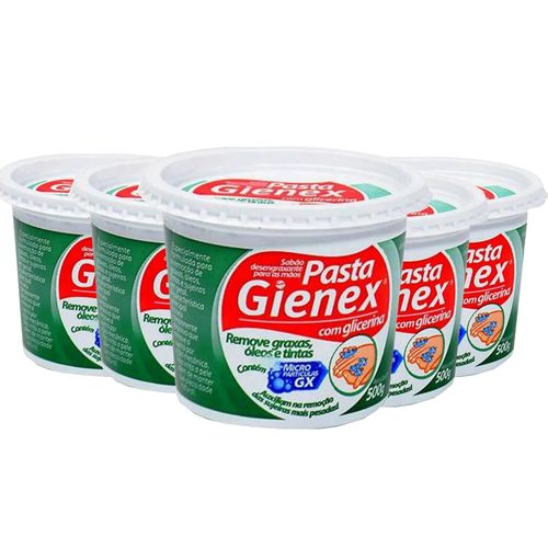 Sabão Desengraxante com Glicerina 500g Gienex 5 unidades