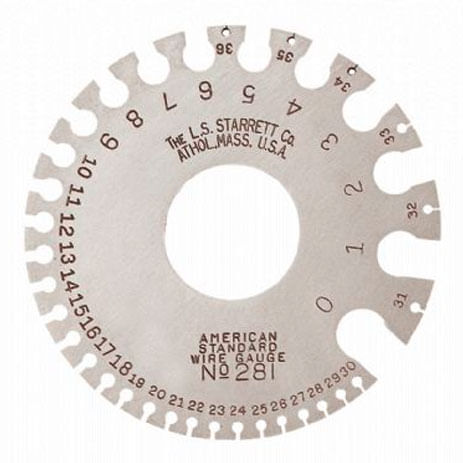 Fieira para Arames Padrão Americano 0-36 Starrett 281