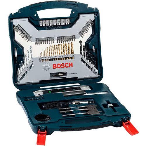 Kit de Ferramentas Brocas e Pontas X-line 100 Peças Bosch 2607017397