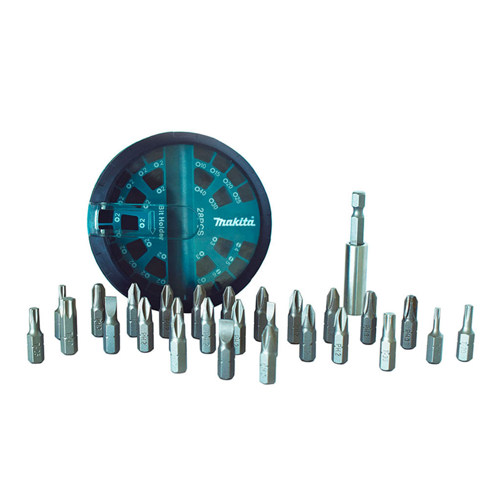 Jogo de Bits com Adaptador e Estojo 28 Peças Makita B-28911 - ANT
