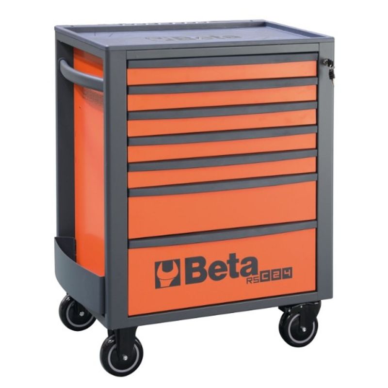 Carrinho-de-Ferramentas-7-Gavetas-Laranja-Beta-RSC24-7-FO-Ant-ferramentas